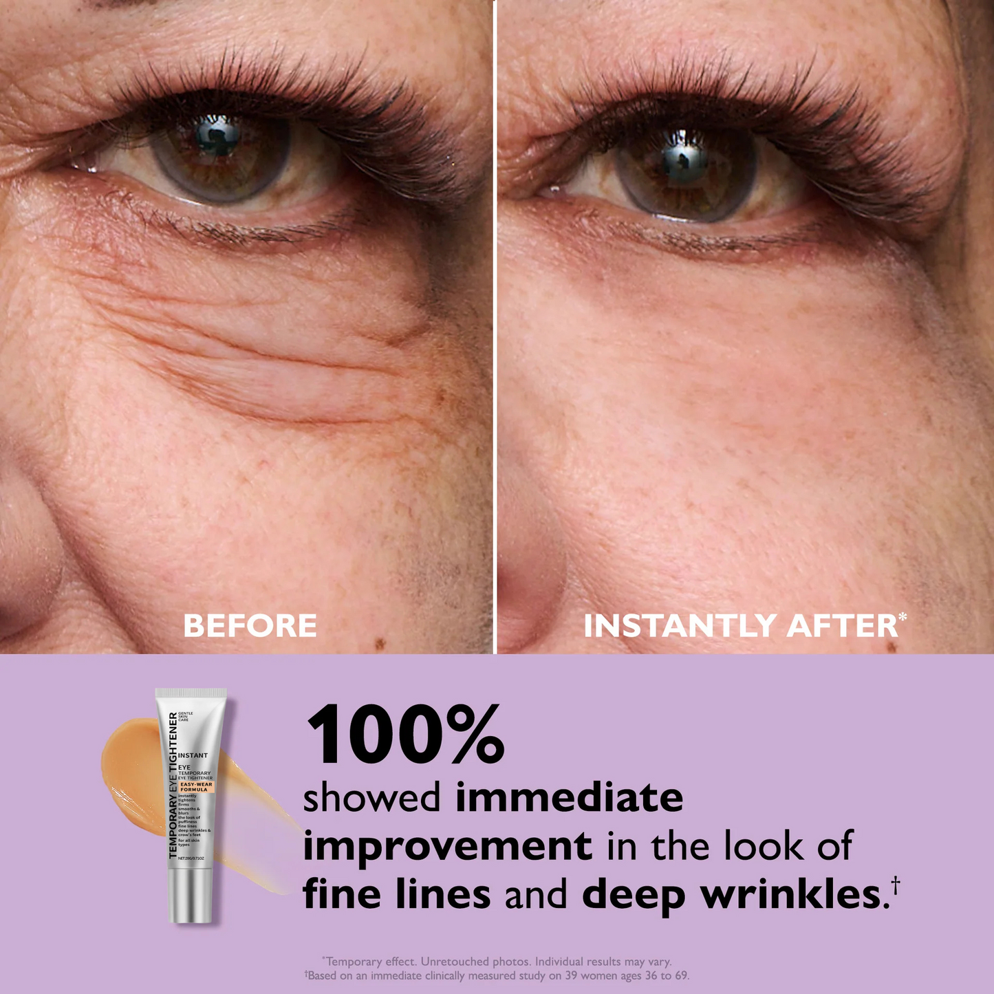 Instant Temporary Eye Tightener Easy-Wear Formula
