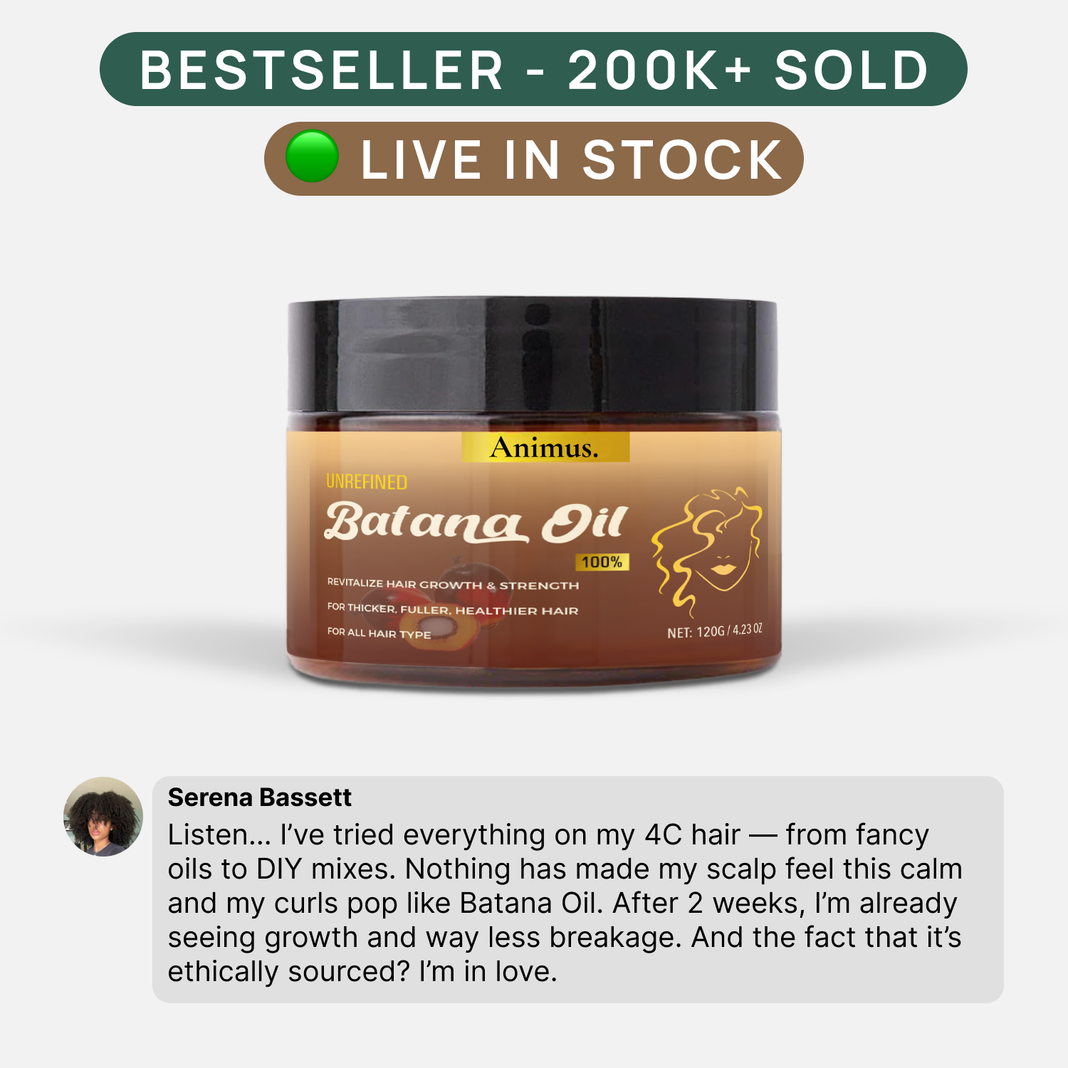 Batana Natural Hair Growth Oil